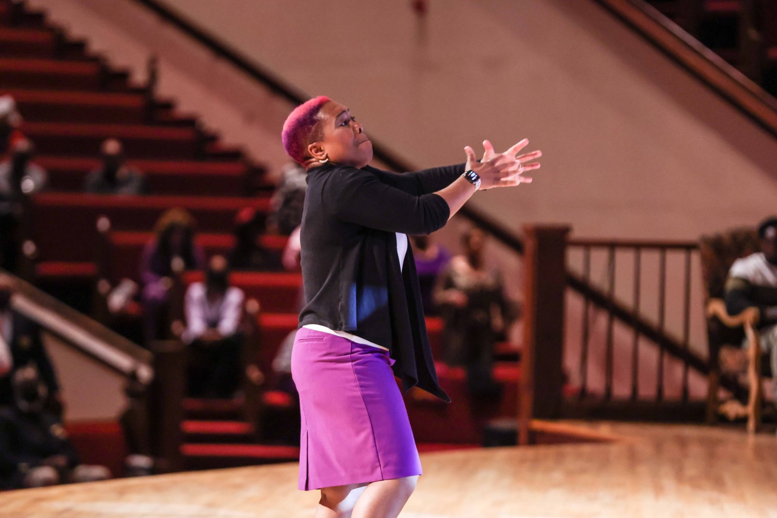Alicia Carner-McDonald leading in music ministry